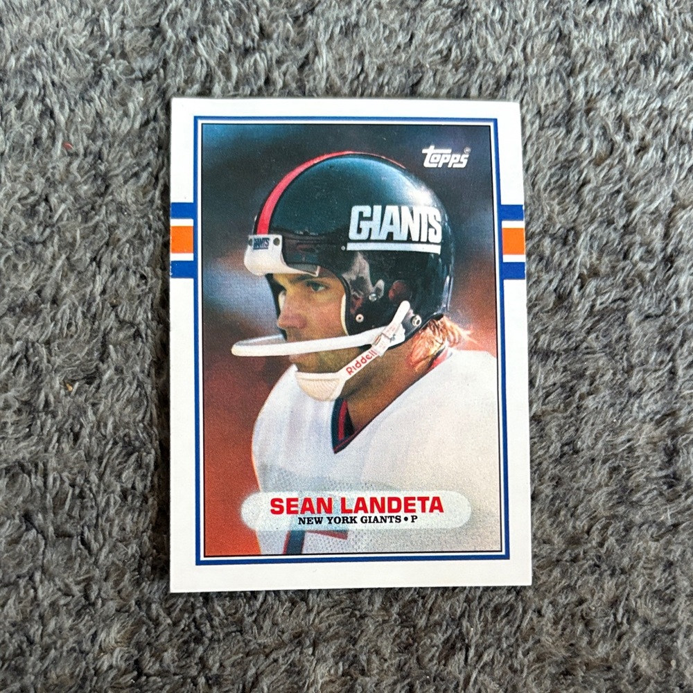 Topps Sean Landeta New York Giants Card